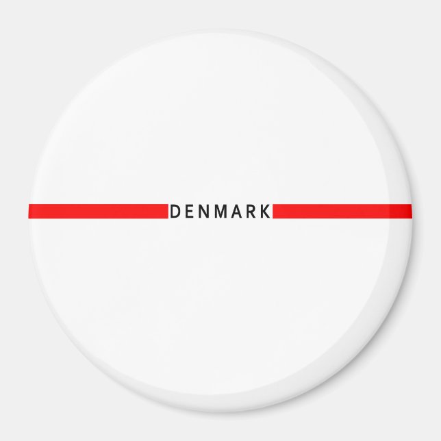 Denmark minimalistic flag magnet (Front)