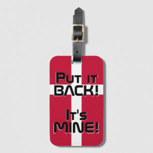 Denmark National Flag Funny Patriotic Luggage Tag