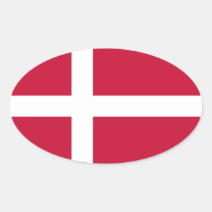 Denmark Oval Sticker