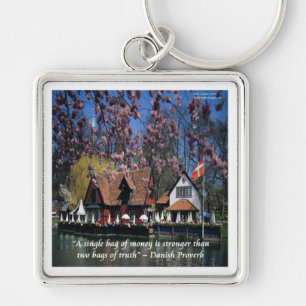 Denmark Photo & Famous Proverb Key Ring