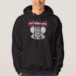 Denmark Ping Pong Proud Danish Table Tennis Suppo Hoodie