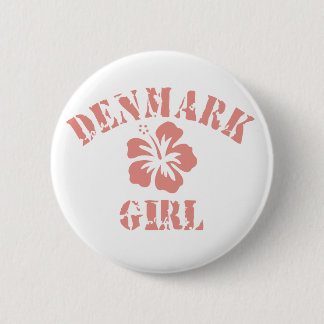 Denmark Pink Girl 6 Cm Round Badge