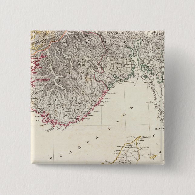 Denmark, pt of Norway 15 Cm Square Badge (Front)