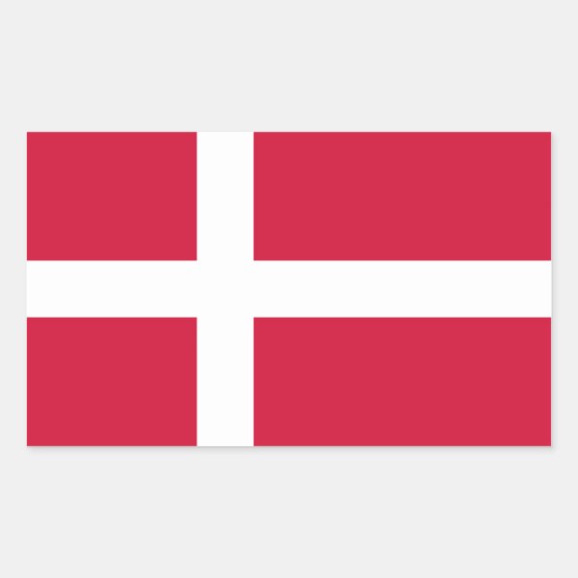 DENMARK RECTANGULAR STICKER (Front)