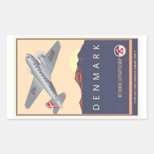 Denmark Rectangular Sticker