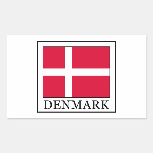 Denmark Rectangular Sticker (Front)
