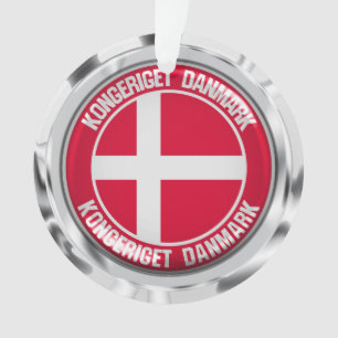 Denmark Round Emblem Ornament