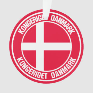 Denmark Round Emblem Ornament