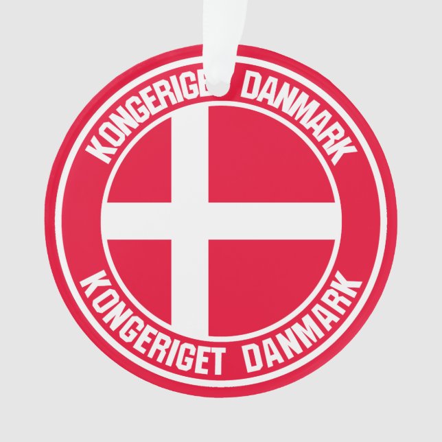 Denmark Round Emblem Ornament (Front)