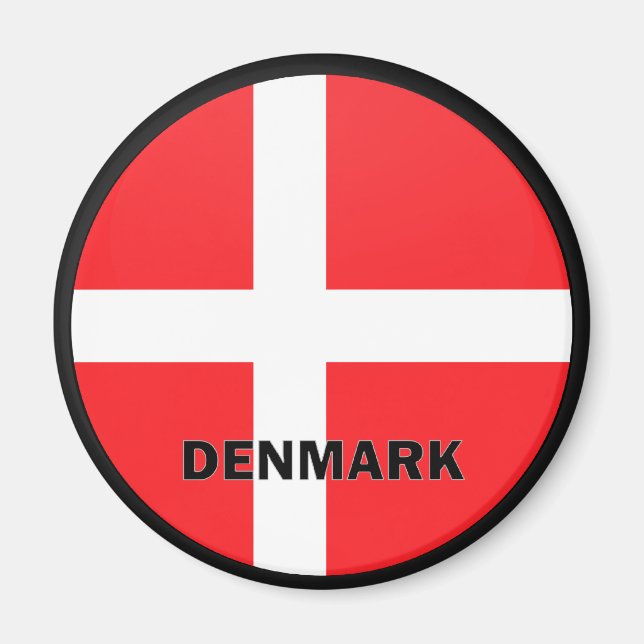 Denmark Roundel quality Flag Magnet (Front)