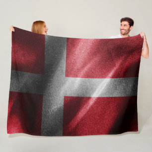 Denmark silk flag fleece blanket