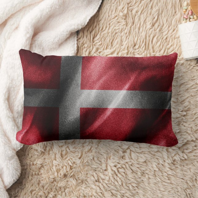 Denmark silk flag lumbar cushion (Blanket)
