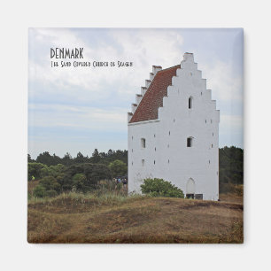 Denmark, Skagen Sand Covered Church Magnet! Magnet