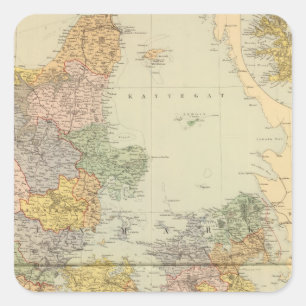 Denmark, Sleswig, Holstein Square Sticker