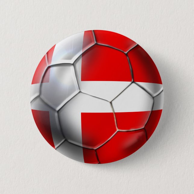 Denmark Soccer 6 Cm Round Badge (Front)