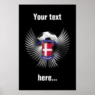 Denmark Soccer Champions Poster