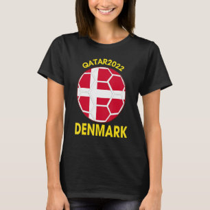 Denmark Soccer Fan 2022 Denmark Flag National Tea T-Shirt