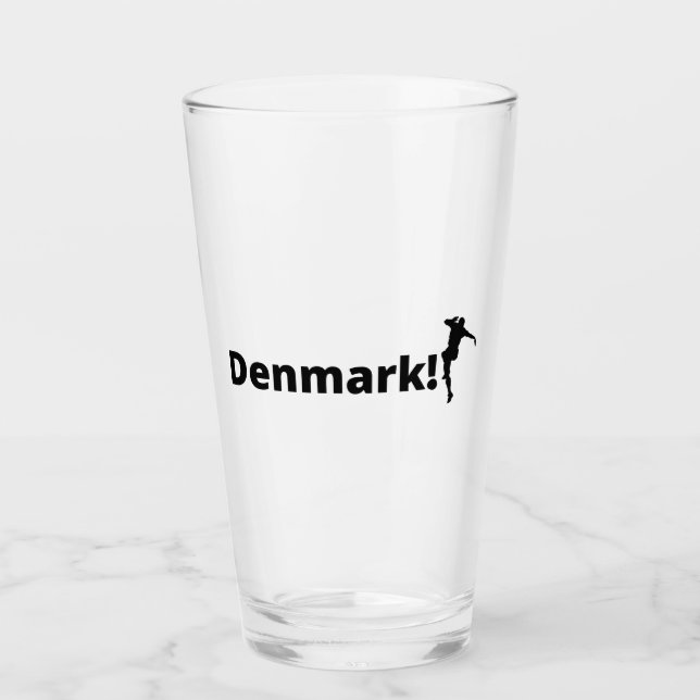 Denmark soccer  glass (Front)