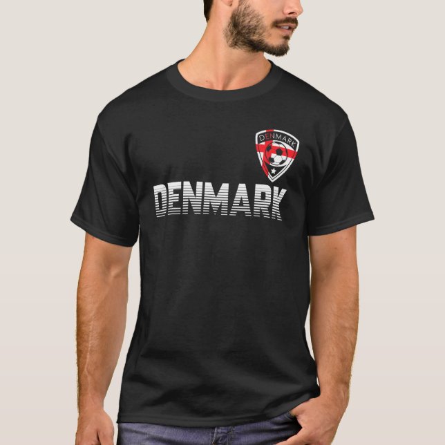 Denmark Soccer Jersey 2021 Dane Football Team Fan T-Shirt (Front)