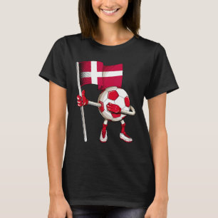 Denmark Soccer Jersey Danish Flag Footll Dab Funny T-Shirt