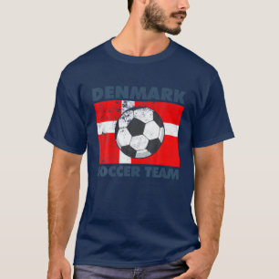 Denmark Soccer Team Flag 2022 Supporter Danish T-Shirt
