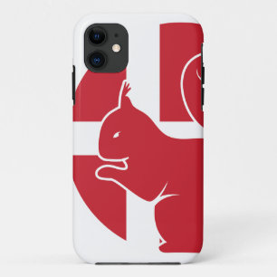 Denmark Squirrel Danish National Animal Flag iPhone 11 Case