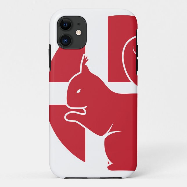 Denmark Squirrel Danish National Animal Flag Case-Mate iPhone Case (Back)