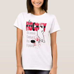 Denmark Supporter Blood Sweat No Fears Ice Hockey T-Shirt