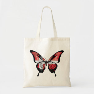 Denmark Swallowtail Butterfly Flag Sticker Tote Bag