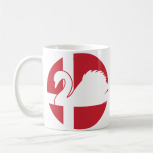 Denmark Swan Danish National Animal Flag Coffee Mug