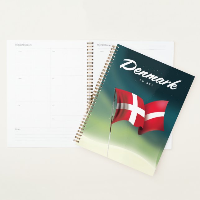 Denmark "To ski" Travel poster Planner (Display)