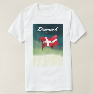 Denmark "To ski" Travel poster T-Shirt