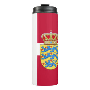 Denmark Travel Mug, patriotic Danish Flag Thermal Tumbler