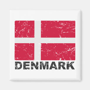 Denmark Vintage Flag Magnet