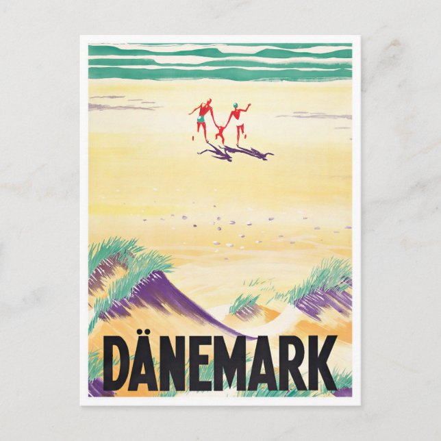 Denmark vintage travel Postcard (Front)