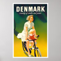 Denmark vintage travel Poster