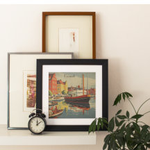 Denmark Vintage Travel Poster customisable