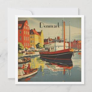 Denmark Vintage Travel Poster customisable