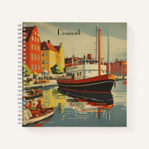 Denmark Vintage Travel Poster customisable Notebook