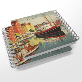 Denmark Vintage Travel Poster customisable Notebook