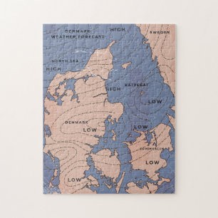 Denmark Vintage Weather forecast Jigsaw Puzzle