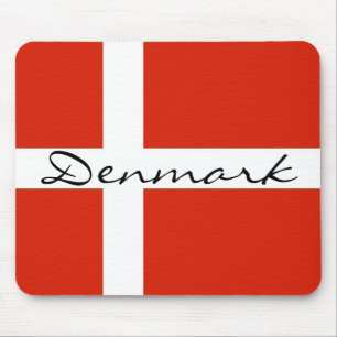Denmark with Dannebrog Mouse Pad
