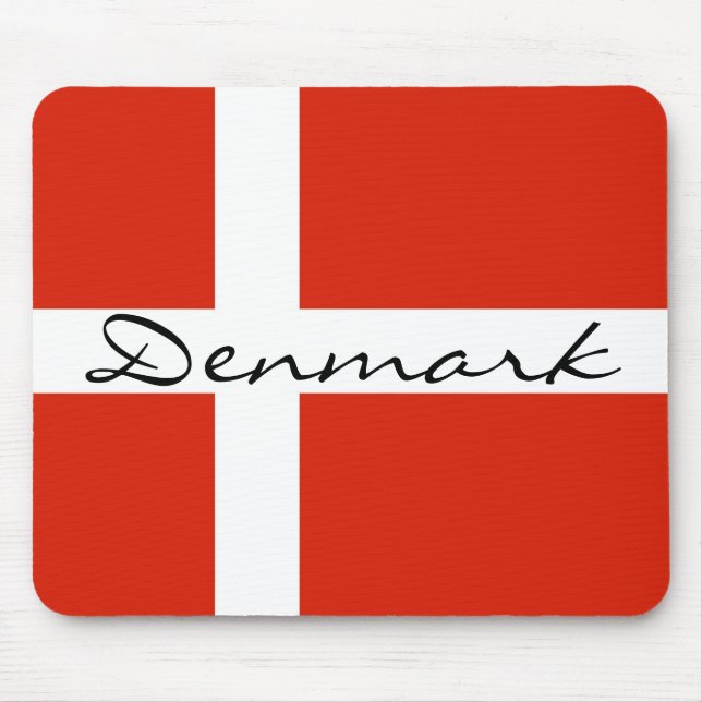 Denmark with Dannebrog Mouse Pad (Front)