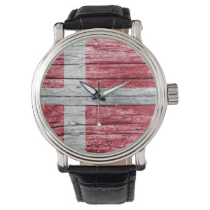 Denmark wooden flag watch
