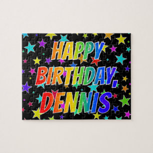 "DENNIS" First Name, Fun "HAPPY BIRTHDAY" Jigsaw Puzzle