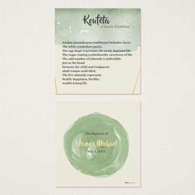 Dennis Koufeta Card (Front & Back)