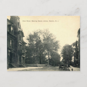 Dennis Library, Newton New Jersey 1908 vintage Postcard