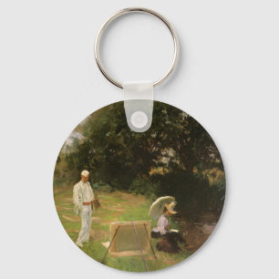 Dennis Miller Bunker Painting at Calcot by Sargent Key Ring