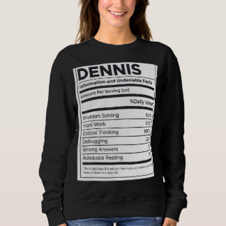 Dennis Nutrition Information  Problem Solving Hard Sweatshirt