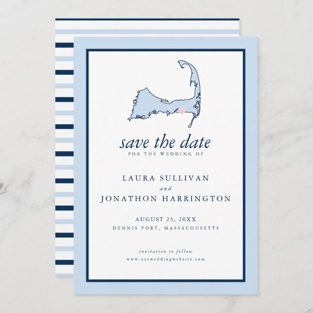 Dennis Port Cape Cod Wedding Save The Date (Front/Back)